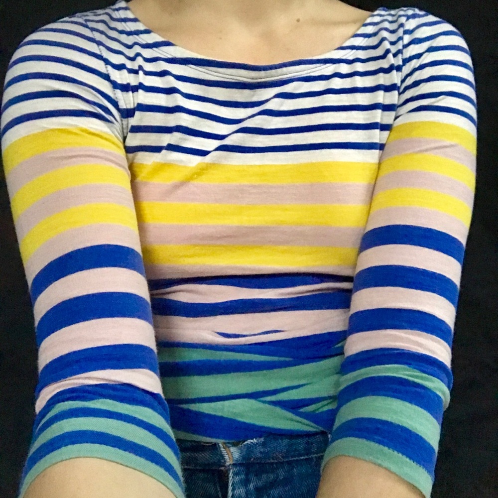 American eagle nautical French striped top